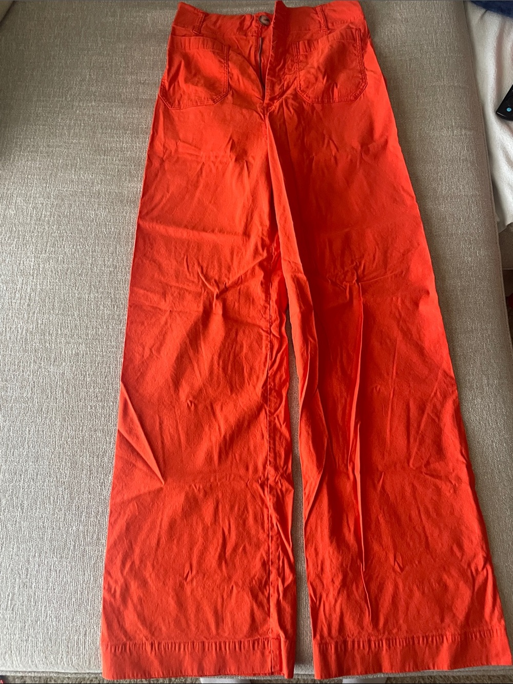 Meave/ Anthropology women’s Bright Orange Wide-Leg Pants 29 Tall